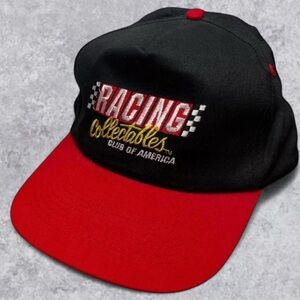 Vintage Racing Collectables Club of America Snapback Hat Black Red KC Cap